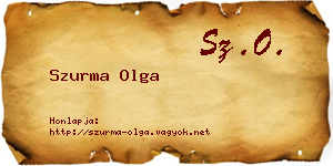 Szurma Olga névjegykártya